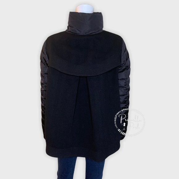 Moncler Black Mixed Media Down Puffer Wool Panel - Picture 10 of 16